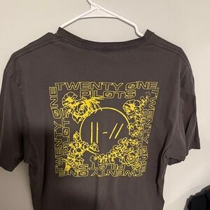 21 Pilots Charcoal Tee with Yellow Band Graphic